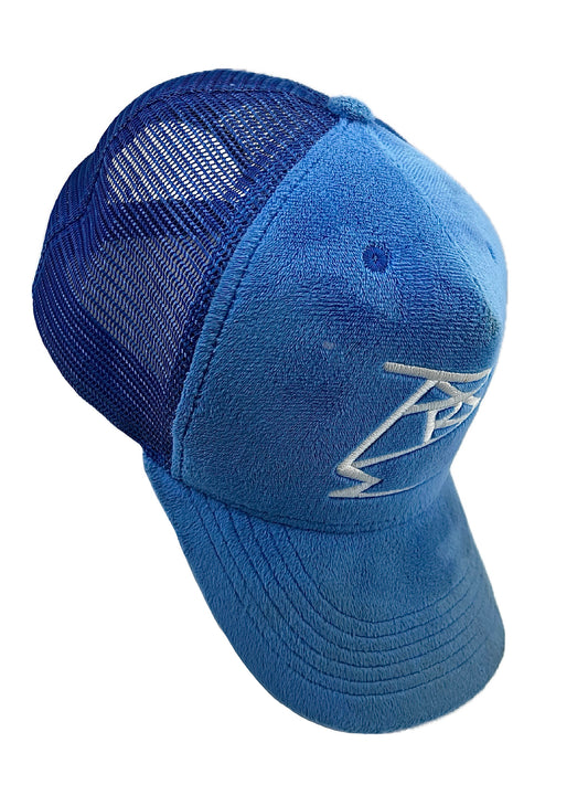 ARTKW Luxury Blue Velvet Cap with Meticulously Embroidered Logo - Fashionable and Comfortable Snapback For Men